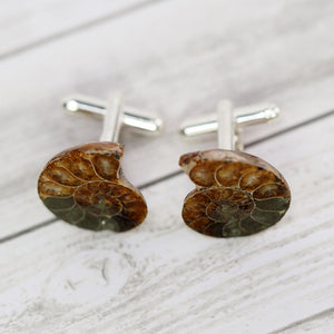 Ammonite Fossil Cufflinks