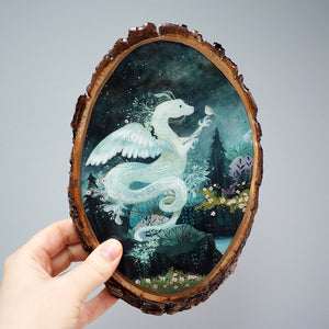 Fine Art Wooden Plaque - Night Dragon
