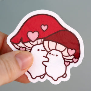 Hugging Mushrooms - Vinyl Sticker