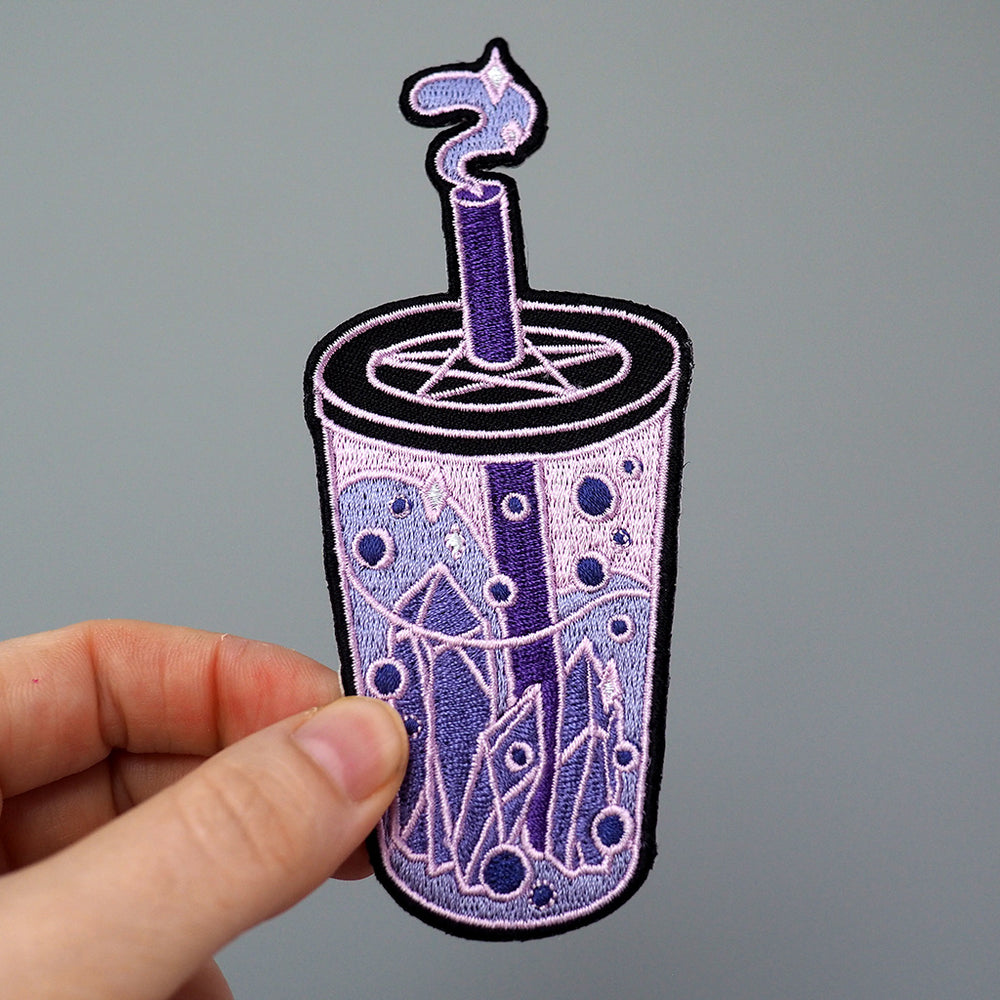 
            
                Load image into Gallery viewer, Witchy Crystal Bubble Tea - Iron-On Patch
            
        