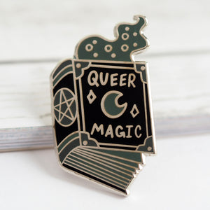 ' Queer Magic ' Spell Book - Enamel Pin
