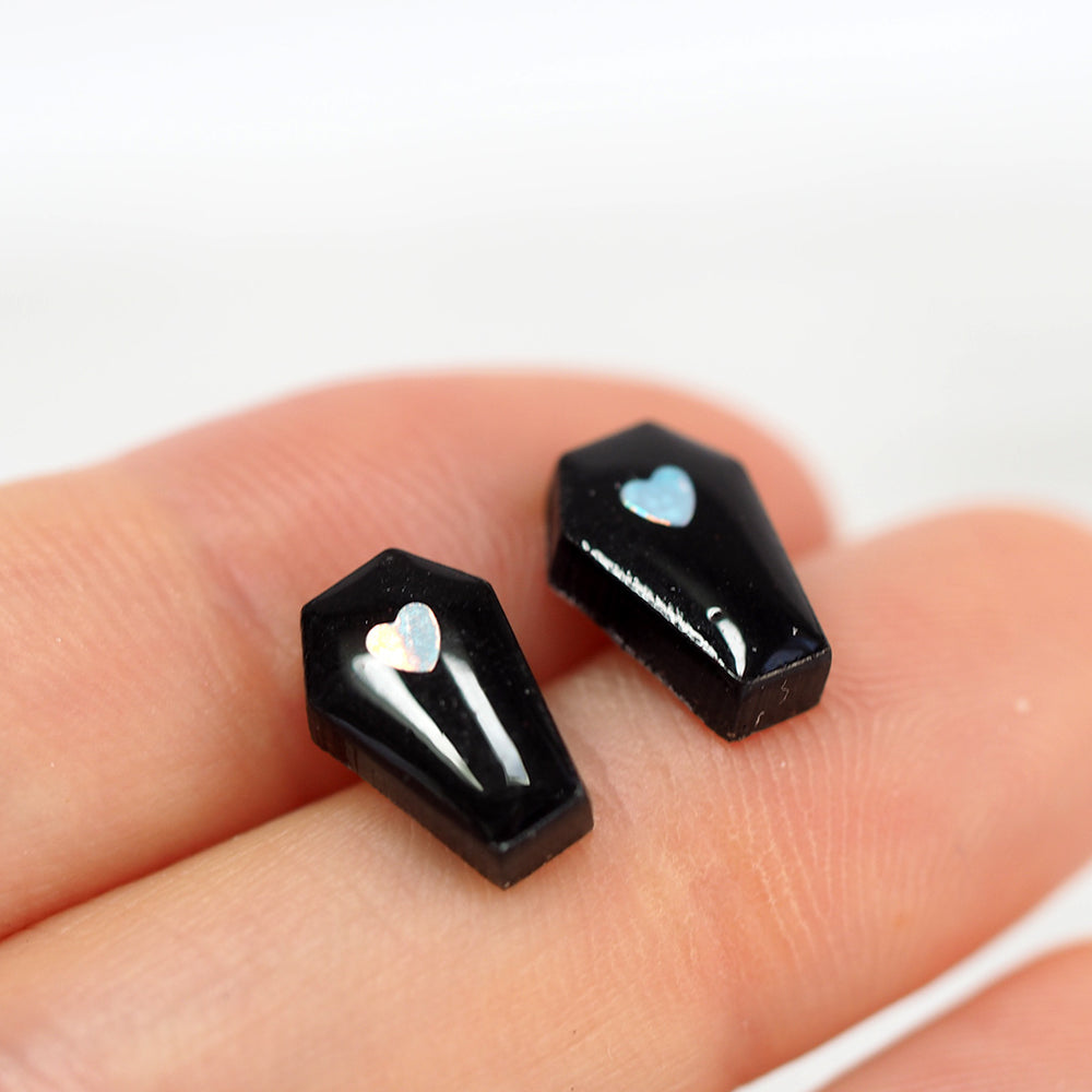 
            
                Load image into Gallery viewer, Coffin Stud Earrings
            
        