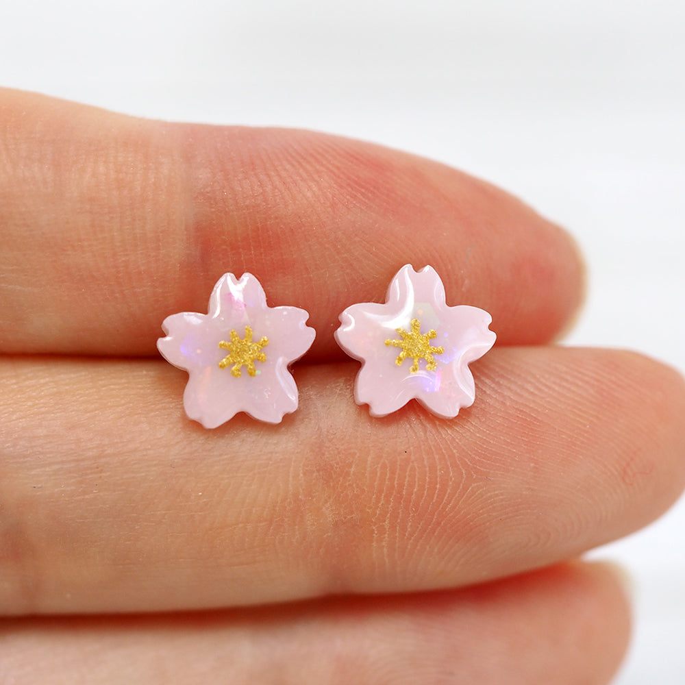 Sakura Flower Stud Earrings