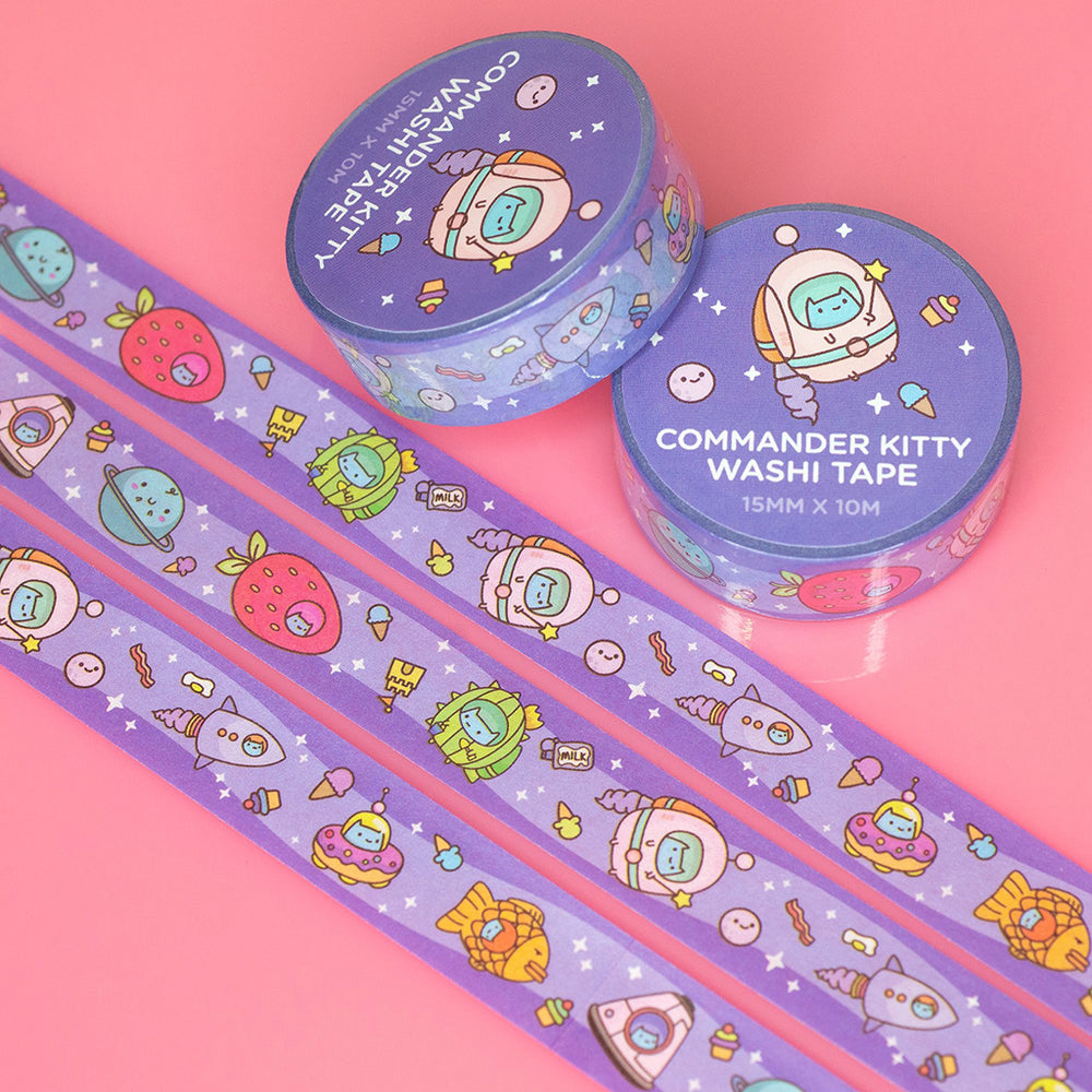 Washi Tape - Commander Kitty Space Adventures