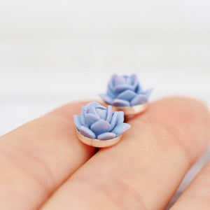 Succulent Stud Earrings - Lavender