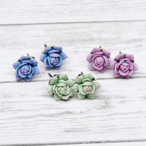 
            
                Load image into Gallery viewer, Succulent Stud Earrings - Blush
            
        