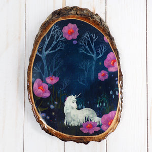
            
                Load image into Gallery viewer, Fine Art Wooden Plaque - Night Unicorn
            
        