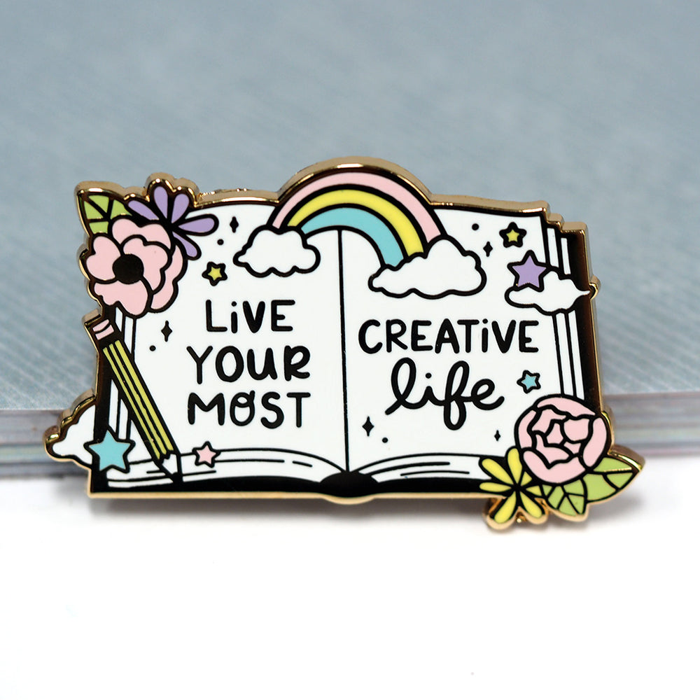 Live Your Most Creative Life Sketchbook - Metal Enameled Pin