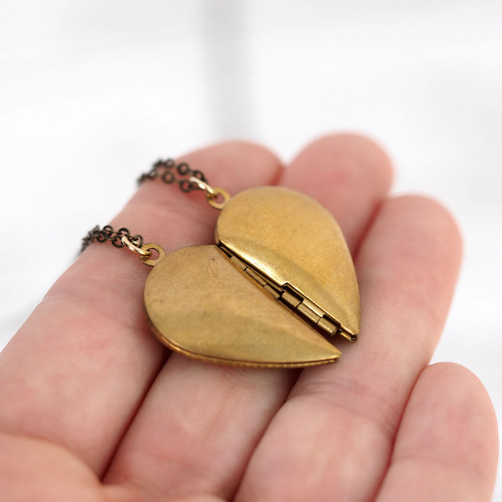 Best Friends Heart Locket Necklace Set