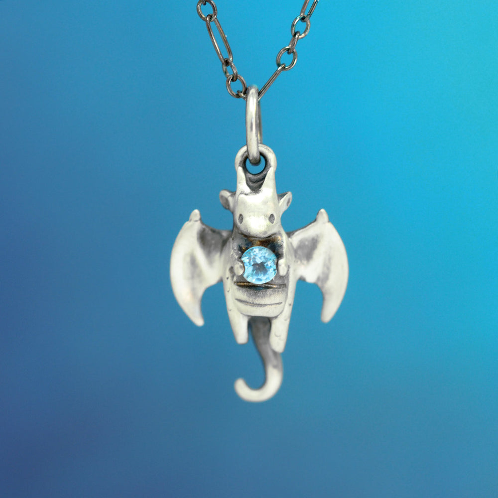 3D Dragon Charm Sterling Silver Dragon Jewelry