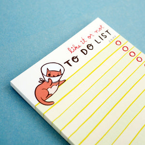 Cute Cats 'Like It Or Not' To Do List Notepad