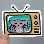 TV Cat - Vinyl Sticker