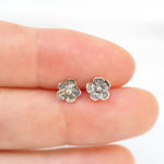 Tiny Little  Flower Stud Earrings - Sterling Silver