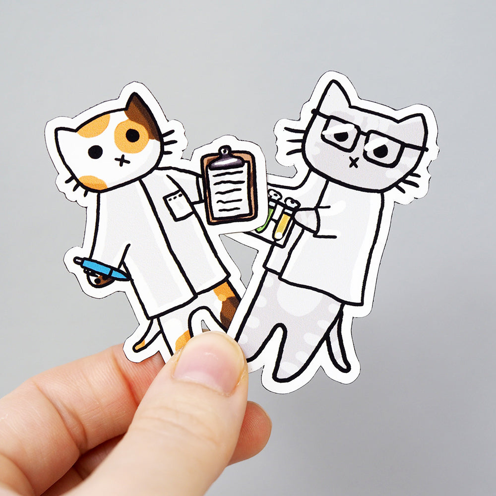 Science Cats Magnet Set