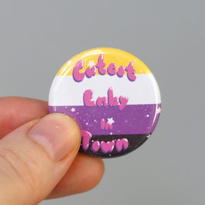 
            
                Load image into Gallery viewer, Cutest Enby In Town - Non Binary Pin
            
        