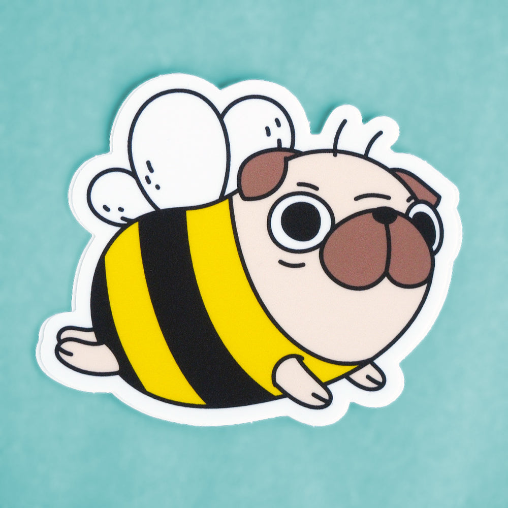 Pug Bee - Vinyl Sticker