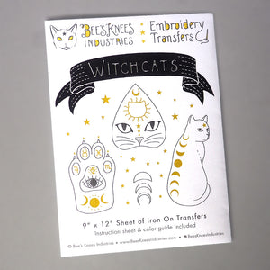 Embroidery Transfers - Witch Cats