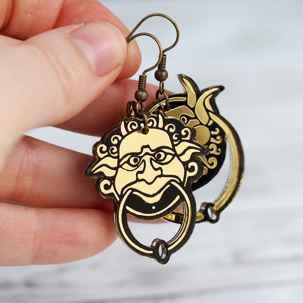 Labyrinth Door Knocker earrings