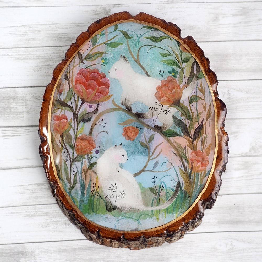 
            
                Load image into Gallery viewer, Fine Art Wooden Plaque - Climbing Cats
            
        