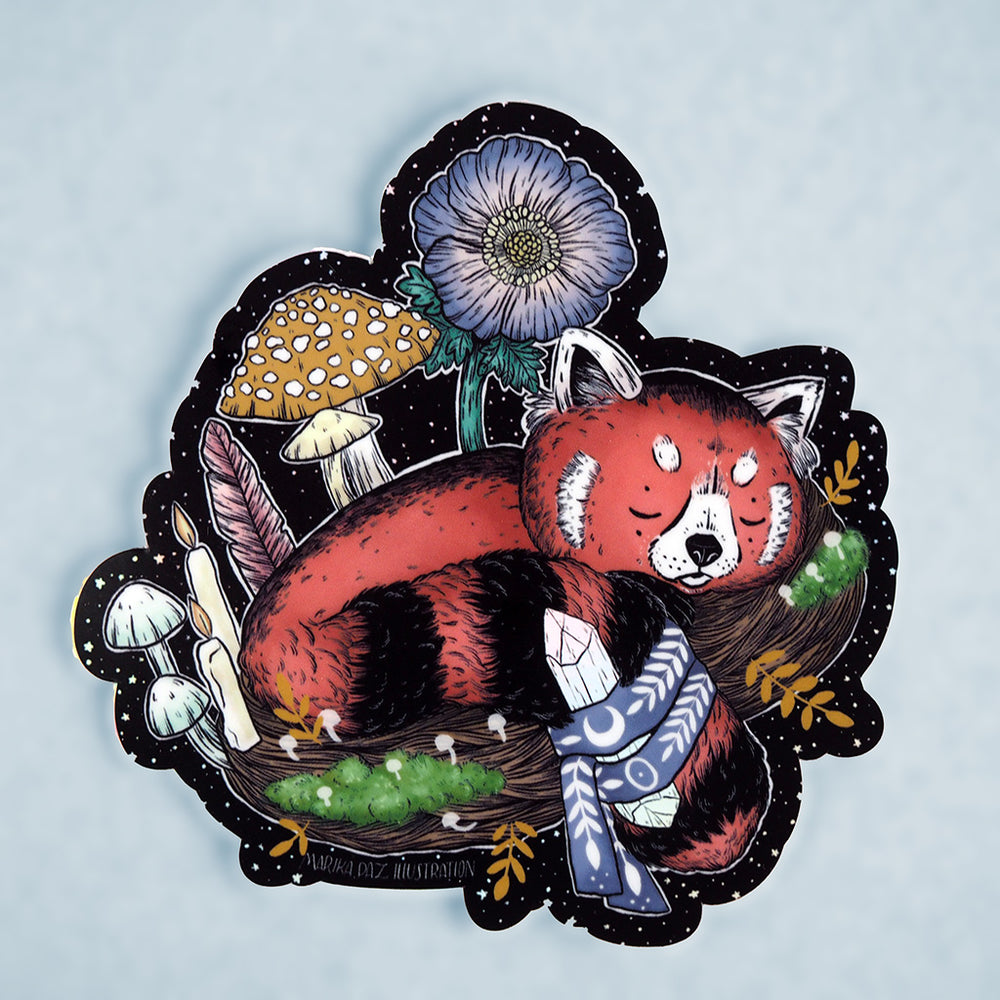 
            
                Load image into Gallery viewer, Magical Red Panda - Deluxe Vinyl Sticker
            
        