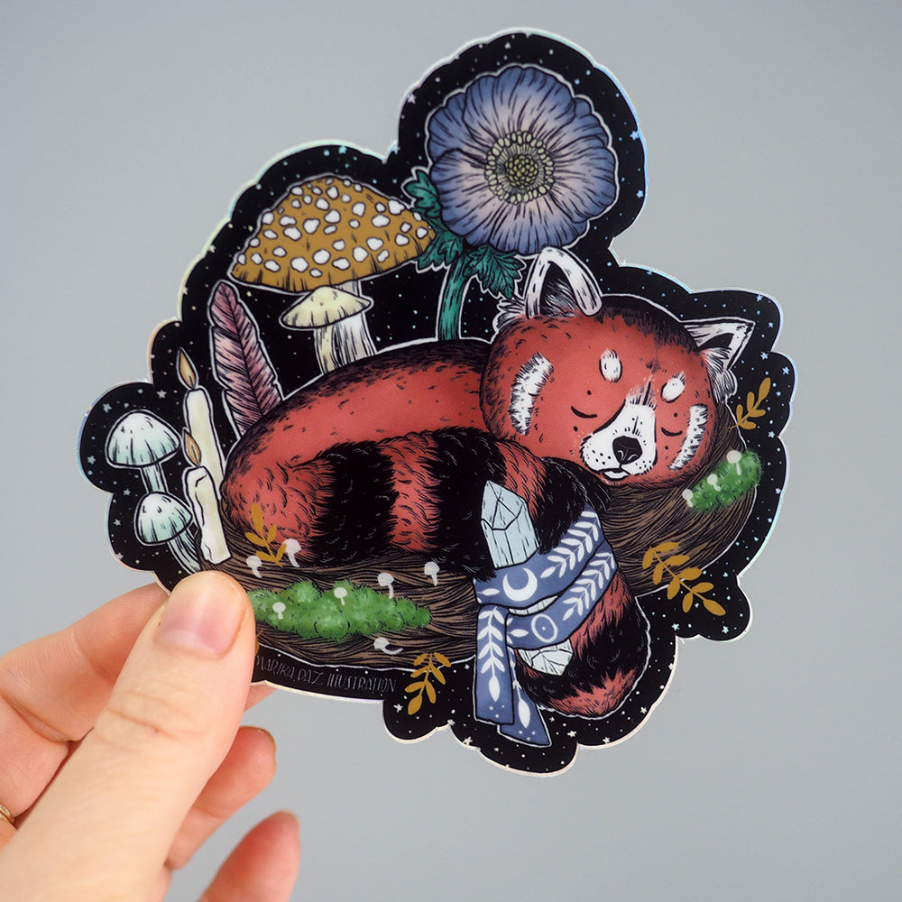 
            
                Load image into Gallery viewer, Magical Red Panda - Deluxe Vinyl Sticker
            
        