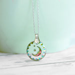 Vintage Glass Moon Necklace