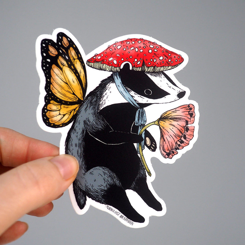 
            
                Load image into Gallery viewer, Badger Fairy - Deluxe Vinyl Sticker
            
        
