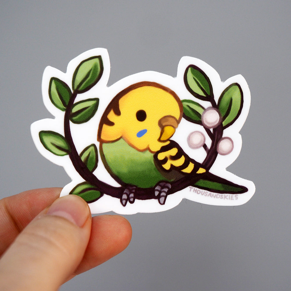 
            
                Load image into Gallery viewer, Vinyl Sticker - Green Yellow Budgie Parakeet
            
        