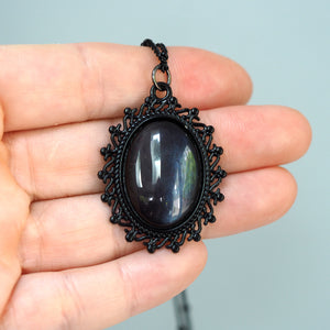 
            
                Load image into Gallery viewer, Black Cameo Necklace - Spellbound
            
        