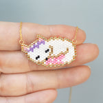 Sleeping Fox Miyuki Bead Necklace