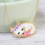 Sleeping Fox Miyuki Bead Necklace