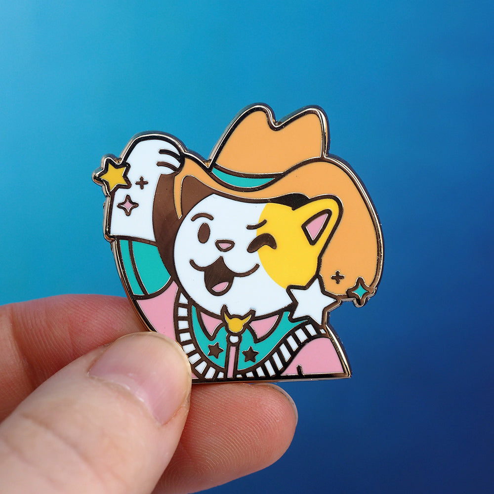 Cowboy Kitty - Metal Enamel Pin