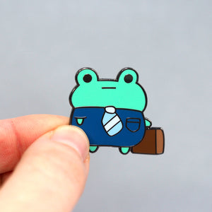 
            
                Load image into Gallery viewer, Bizness Frog - Metal Enamel Pin
            
        