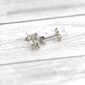 
            
                Load image into Gallery viewer, Miniature Cat Silhouette Stud Earrings - Sterling Silver
            
        