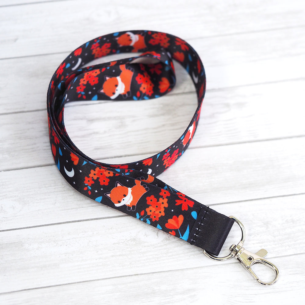 Midnight Fox Lanyard