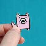 Snack Attack Donut Cat - Metal Enameled Pin
