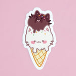 Ice Cream Cone Cats - Vinyl Sticker