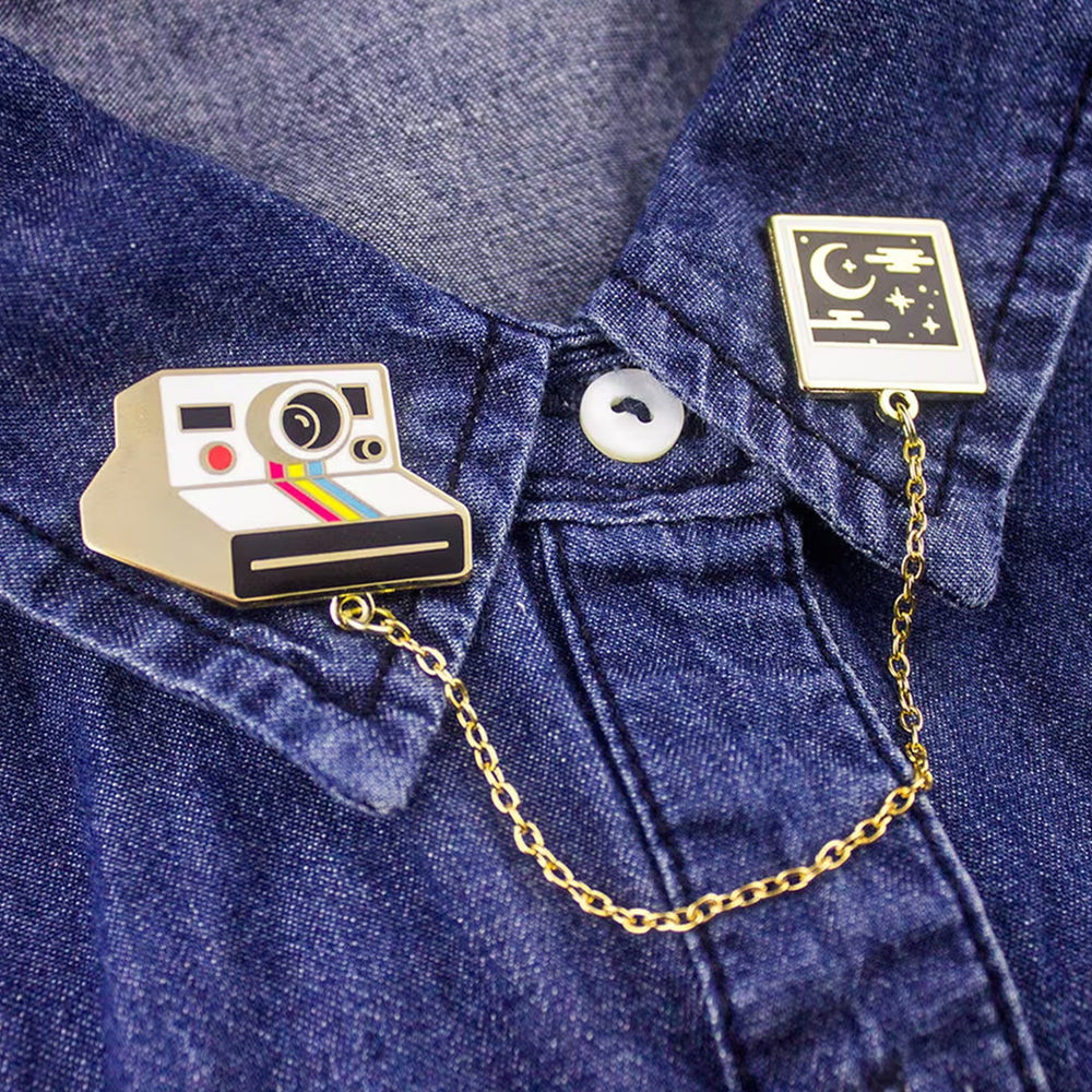 Sweet Dreams Polaroid Collar - Metal Enameled Pin Set