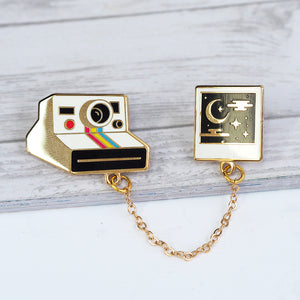 Sweet Dreams Polaroid Collar - Metal Enameled Pin Set