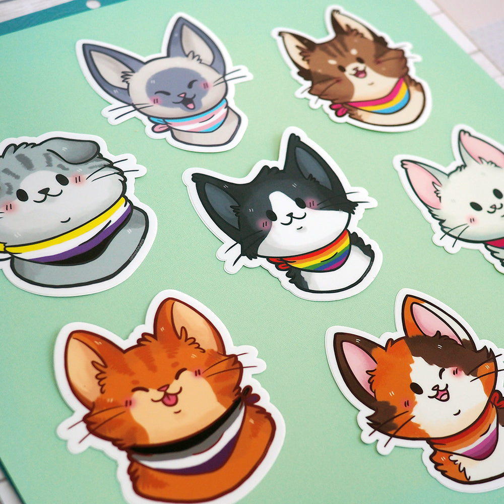
            
                Load image into Gallery viewer, Pride Cats - Vinyl Sticker
            
        