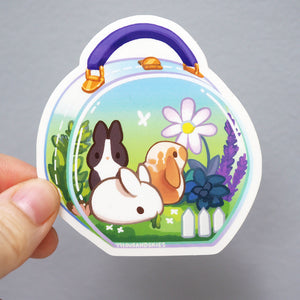 Vinyl Sticker (Transparent) - First Bunny Meadow Kit