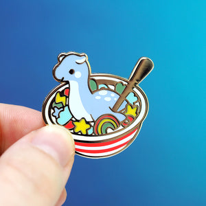 Metal Enameled Pin - Loch Ness Cereal Monster