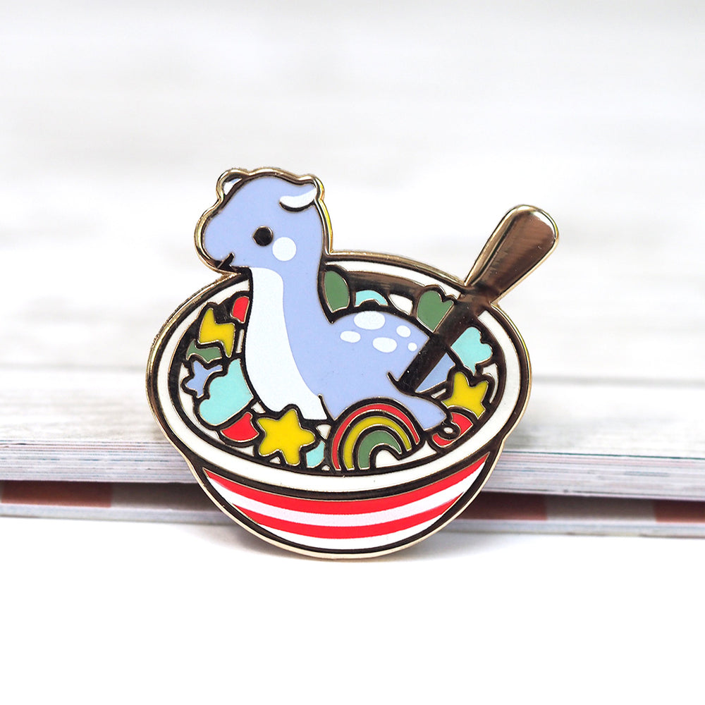 Metal Enameled Pin - Loch Ness Cereal Monster