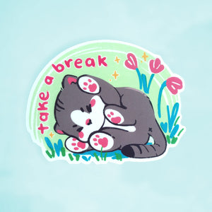 Take a Break Cat - Vinyl Sticker