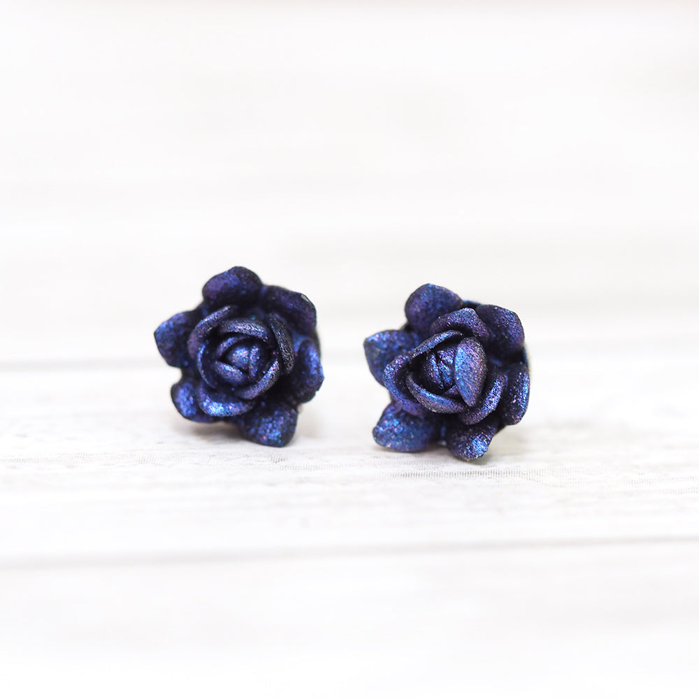 Midnight Moon Succulent Earrings - Limited Edition