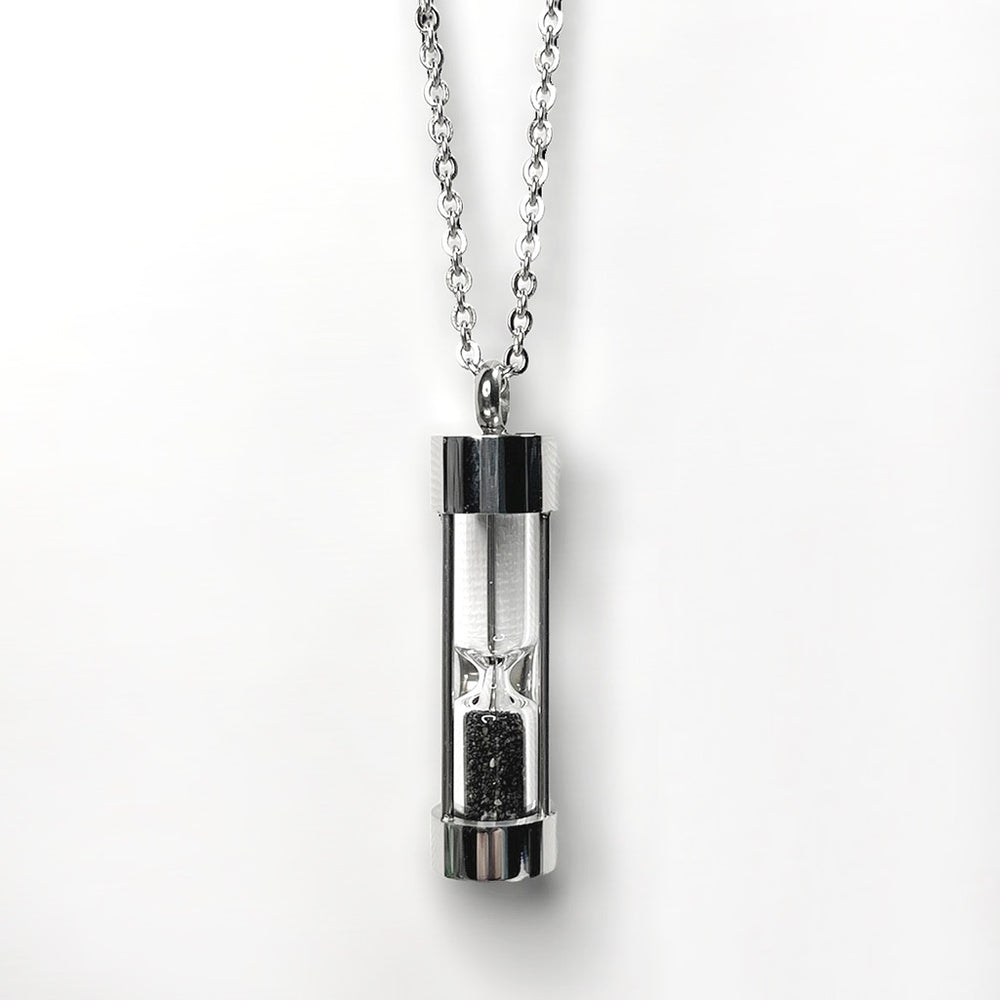 
            
                Load image into Gallery viewer, Iceland Black Sands of Time Hourglass Necklace
            
        