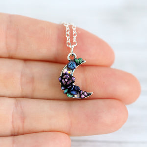 
            
                Load image into Gallery viewer, Midnight Moon Succulent Necklace - Limited Edition
            
        