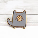 Snack Attack Cookie Cat - Metal Enameled Pin
