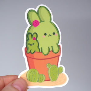 
            
                Load image into Gallery viewer, Cactus Bunnies - Vinyl Sticker
            
        