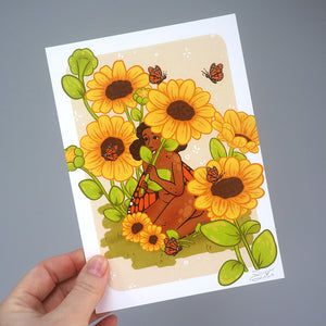 Sunflower Fairy - Fine Art Print